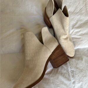 Elegant Cream Ankle Boots